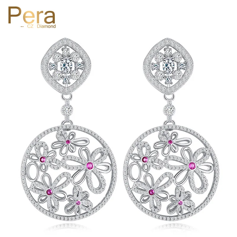 Pera CZ Big Round Hollow Out Butterfly Flower Shape Cubic Zirconia Stone Women Long Drop Earrings Jewelry For Evening Party E177
Pera CZ Big Round Hollow Out Butterfly Flower Shape Cubic Zirconia Stone Women Long Drop Earrings Jewelry For Evening Party E177