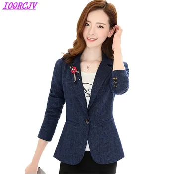 

2018 Spring Women Small Blazer Short jacket fashion Long sleeve stripe Slim female jacket vadim Casual tops blazer IOQRCJV H205