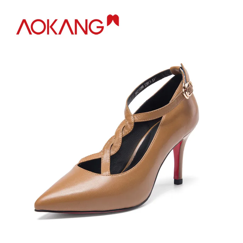 AOKANG Women High Heels Brand Pumps Women Shoes Pointed Toe Buckle Strap Cross tie Summer Sexy Party Shoes Wedding Shoes
AOKANG Women High Heels Brand Pumps Women Shoes Pointed Toe Buckle Strap Cross tie Summer Sexy Party Shoes Wedding Shoes