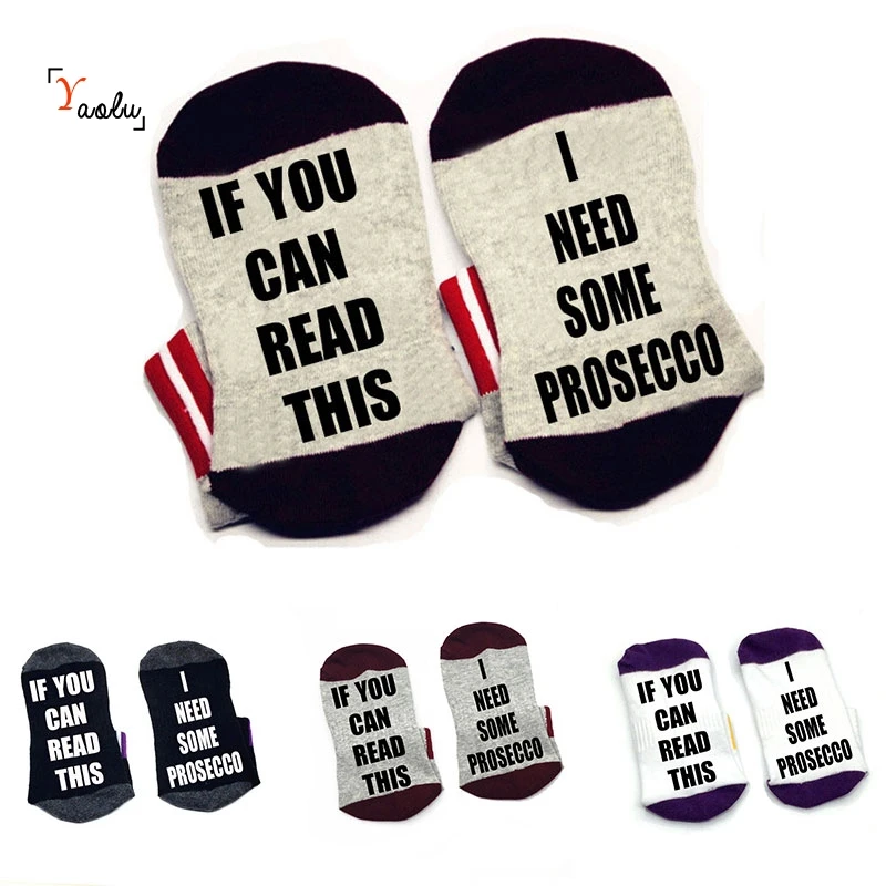 If you can read this Socks I need some Prosecco Socks cotton comfortable Men Women ankle Socks with cute sayings
If you can read this Socks I need some Prosecco Socks cotton comfortable Men Women ankle Socks with cute sayings