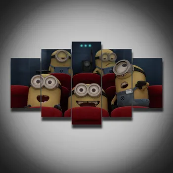Printed Cartoon Despicable Me Minions picture painting 5 panels / set for wall children's room home decor Canvas Print art gift
Printed Cartoon Despicable Me Minions picture painting 5 panels / set for wall children's room home decor Canvas Print art gift