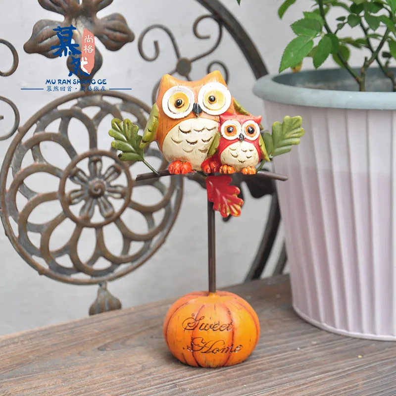 American Country Hand Painted Pastoral Owl Pumpkin Resin Ornament Fun Children Gift Table Decoration
American Country Hand Painted Pastoral Owl Pumpkin Resin Ornament Fun Children Gift Table Decoration