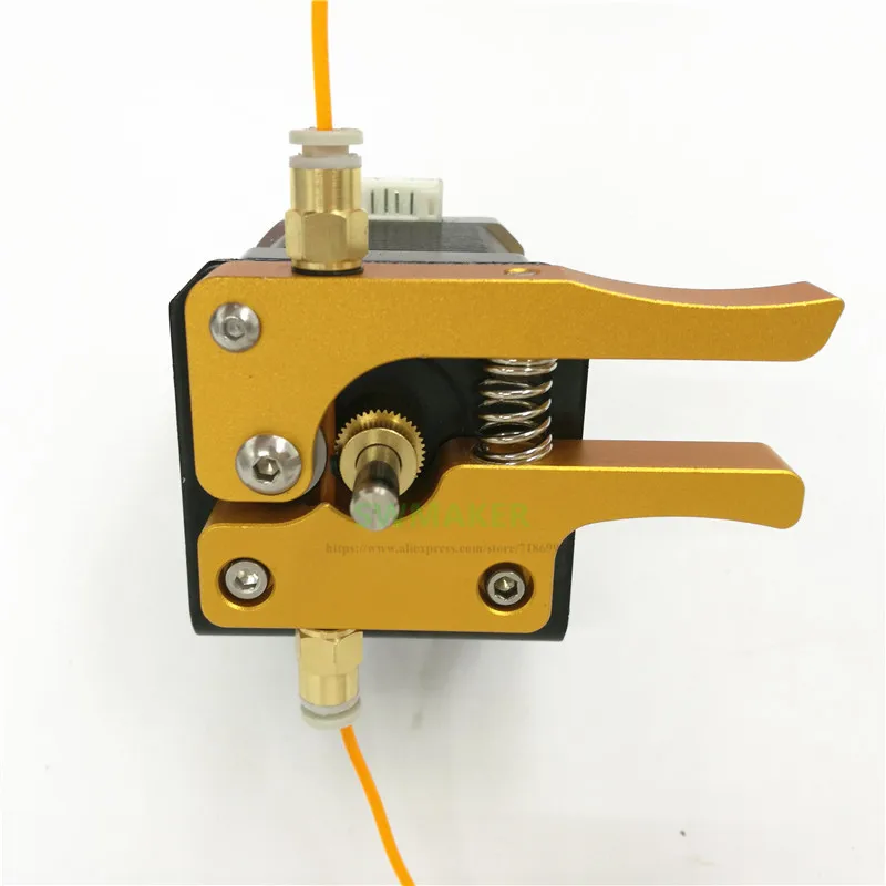 Reprap 3D printer bowden extruder 1.75mm metal extruder aluminum golden color Anodized for 17 NEMA stepper motor TEVO 3D printer
Reprap 3D printer bowden extruder 1.75mm metal extruder aluminum golden color Anodized for 17 NEMA stepper motor TEVO 3D printer