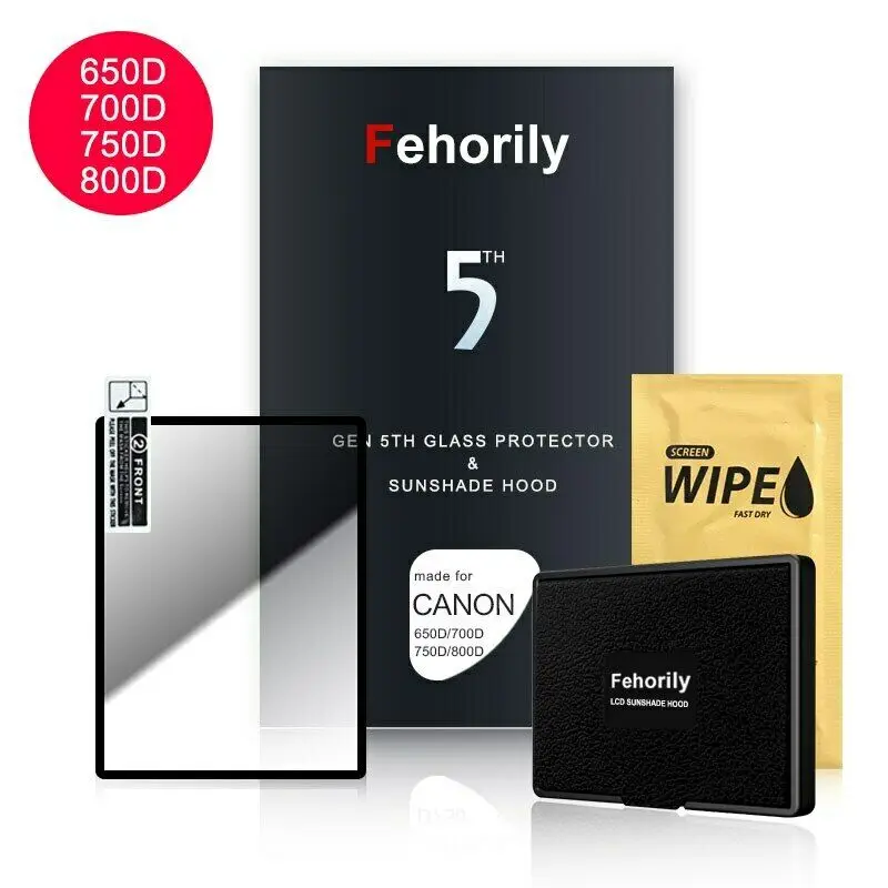 Fehorily Gen 5TH Стекло защитные экраны и солнцезащитный козырек для 650D 700D 750D 800D|Защита