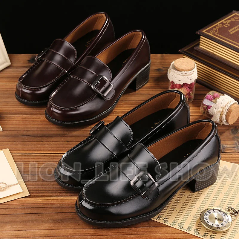 Universal Women Uniform Shoes Flat Low Heel Cosplay Japanese School Student Leather Buckle for Cosplay Uniform
Universal Women Uniform Shoes Flat Low Heel Cosplay Japanese School Student Leather Buckle for Cosplay Uniform