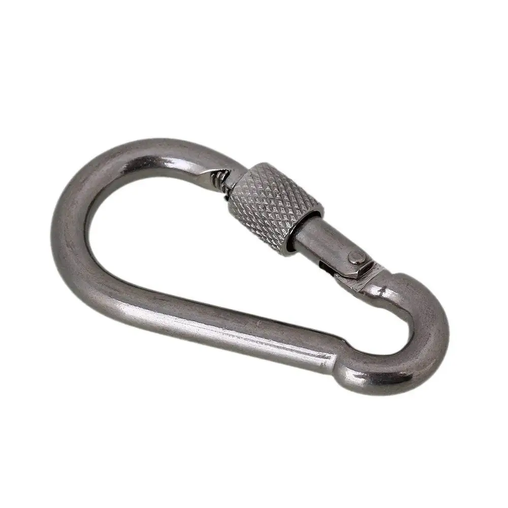 5Pcs Multifunctional 304 Stainless Steel M5 50mm Length Spring Snap Climbing Gear Carabiner Quick Oval Screw Gate Rock Lock
5Pcs Multifunctional 304 Stainless Steel M5 50mm Length Spring Snap Climbing Gear Carabiner Quick Oval Screw Gate Rock Lock