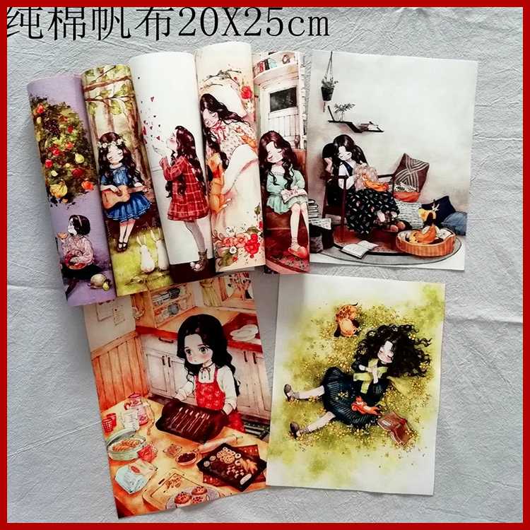 D30 printed patchwork DIY hand dyed cotton canvas fabric decorative painting hand-painted cloth Korea forest girl design 20*25cm
D30 printed patchwork DIY hand dyed cotton canvas fabric decorative painting hand-painted cloth Korea forest girl design 20*25cm
