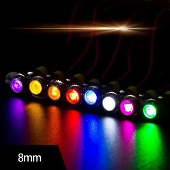 8MM LED indicator light small LED Metal Indicator light 3V 5V 6V12V 24V 36V38V 220v with 8 color
8MM LED indicator light small LED Metal Indicator light 3V 5V 6V12V 24V 36V38V 220v with 8 color