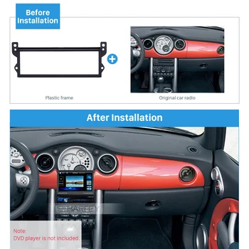 

Harfey Car 1Din Panel Radio Fascia Install Trim Stereo Frame Cover Kit for BMW Mini Cooper R50 R52 R53 Dash DVD Player Panel kit