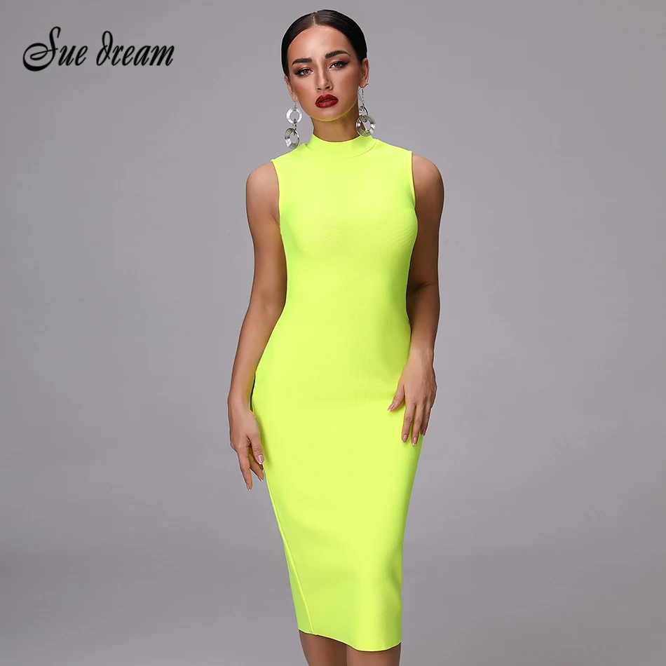 2019 new summer tight high collar green bandage sexy party dress sexy bandage sleeveless dress women's bodycon knee dress
2019 new summer tight high collar green bandage sexy party dress sexy bandage sleeveless dress women's bodycon knee dress