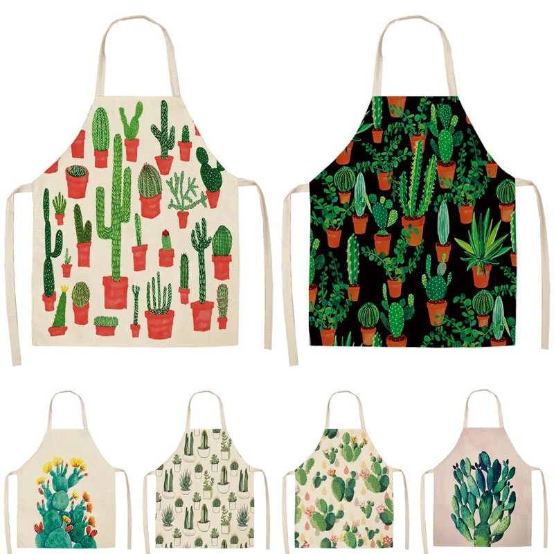 1Pcs Cactus Pattern Kitchen Apron for Woman Sleeveless Cotton Linen Aprons Home Cooking Baking Bibs Cleaning Tools 53*65cm P1013
1Pcs Cactus Pattern Kitchen Apron for Woman Sleeveless Cotton Linen Aprons Home Cooking Baking Bibs Cleaning Tools 53*65cm P1013
