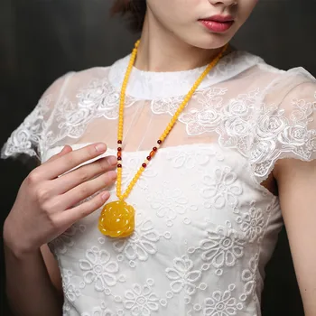 yellow Pendant Rose peony flower men and women Long section Sweater chain necklace
yellow Pendant Rose peony flower men and women Long section Sweater chain necklace