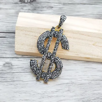 5 pcs Fashion dollar Pendant Paved Rhinestone Crystal Charm for DIY Necklace jewelry PD841
5 pcs Fashion dollar Pendant Paved Rhinestone Crystal Charm for DIY Necklace jewelry PD841