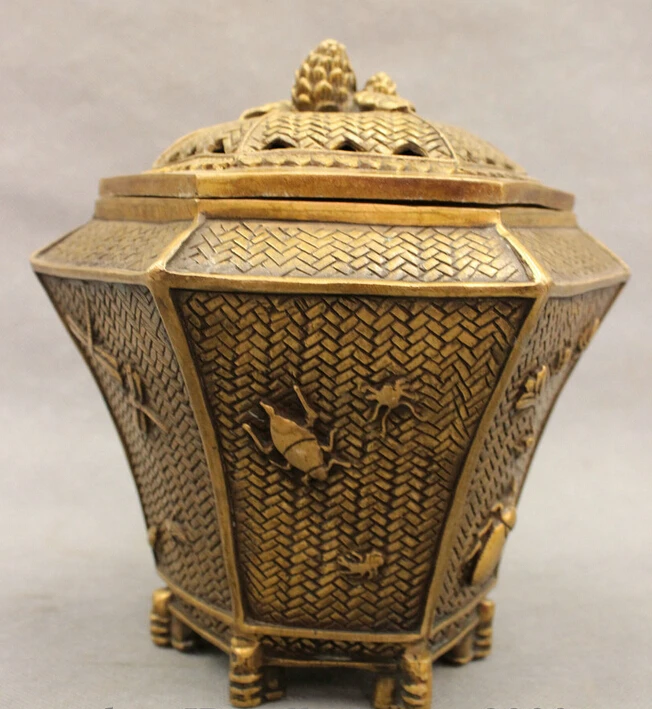 shitou 001760 7" Chinese Bronze Copper Folk Wealth Fly Cicada Locust Statue Box Jar Censer discount 30% (C0324)
shitou 001760 7" Chinese Bronze Copper Folk Wealth Fly Cicada Locust Statue Box Jar Censer discount 30% (C0324)