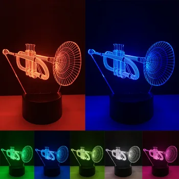 Luminaria New 3D Instrument Horn 7 Color Gradient Lamp Visual Led Night Lights Lampara Baby Sleeping Child Xmas Festival Gifts
Luminaria New 3D Instrument Horn 7 Color Gradient Lamp Visual Led Night Lights Lampara Baby Sleeping Child Xmas Festival Gifts