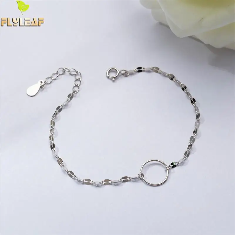 Flyleaf 925 Sterling Silver Geometric Circle Sequin Bracelets For Women Simple Fashion Fine Jewelry Bracelets & Bangles
Flyleaf 925 Sterling Silver Geometric Circle Sequin Bracelets For Women Simple Fashion Fine Jewelry Bracelets & Bangles