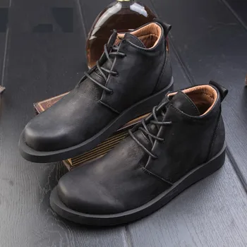Men's clothing boots trend leather retro England high men's boots casual wild leather boots
Men's clothing boots trend leather retro England high men's boots casual wild leather boots