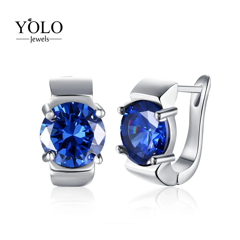 Cute Blue/Purple/Red Zircon Hoop Earrings for Women New Fashion Charm Crystal Earring Delicate Earring Elegant Wedding Jewelry
Cute Blue/Purple/Red Zircon Hoop Earrings for Women New Fashion Charm Crystal Earring Delicate Earring Elegant Wedding Jewelry