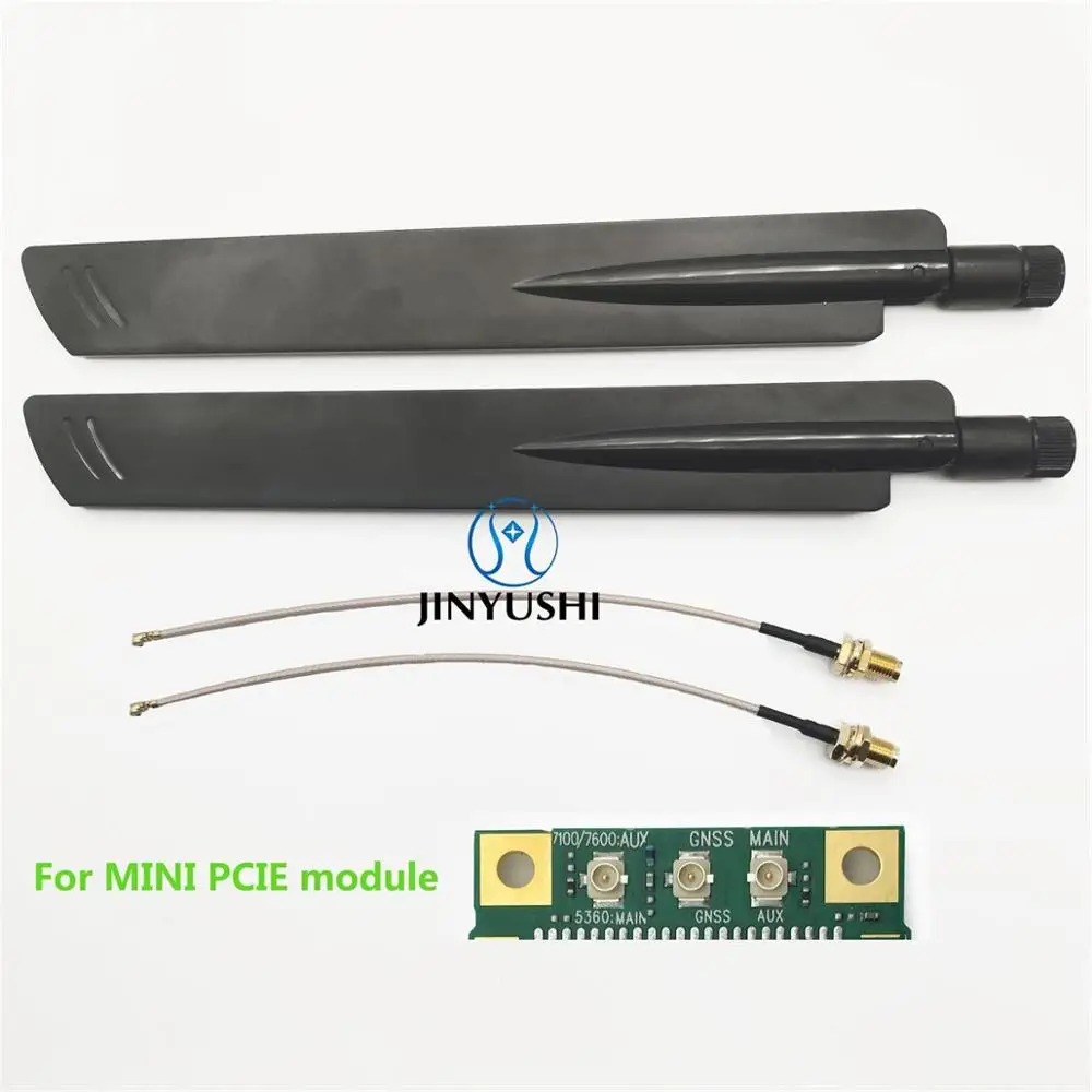 2sets 38dbi 4G LTE high Gain External Antenna with IPEX/MHF4 to RPSMA pigtail UFL IPEX4 to SMA Extension Cable for Mini Pcie M.2
2sets 38dbi 4G LTE high Gain External Antenna with IPEX/MHF4 to RPSMA pigtail UFL IPEX4 to SMA Extension Cable for Mini Pcie M.2