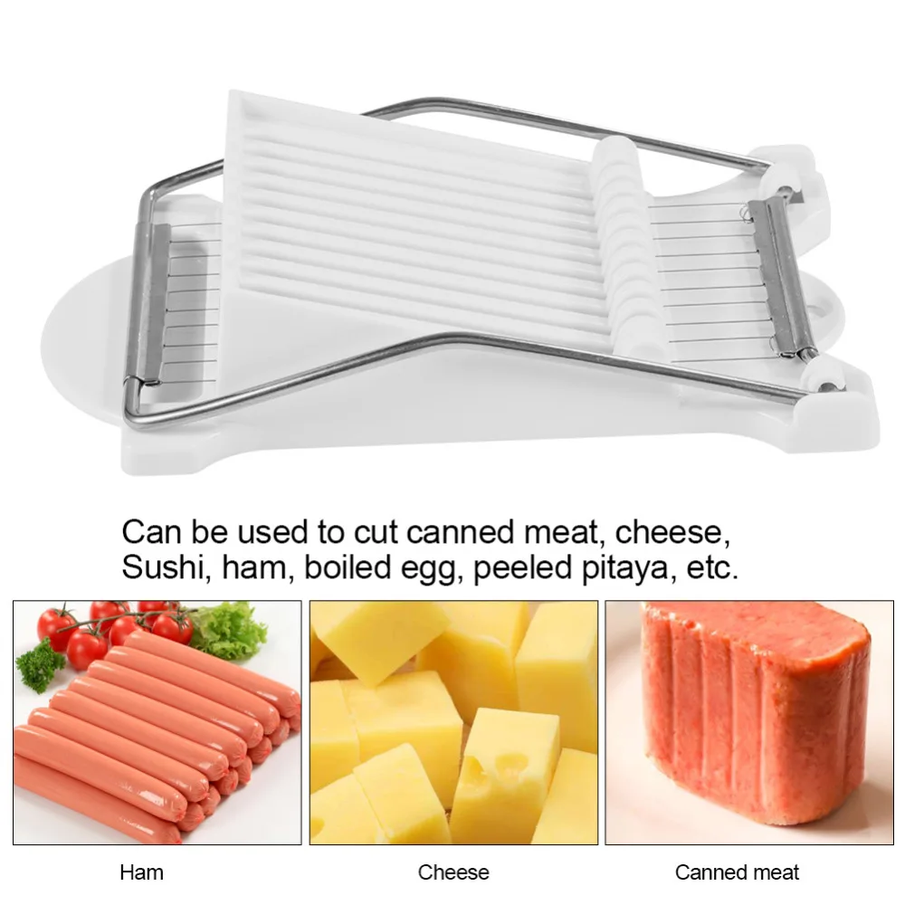 Luncheon Meat Cutter Fruit Cutter Ham Boiled Egg Cheese Kitchen Food Cutting Tool Stainless Steel Wires convenient
Luncheon Meat Cutter Fruit Cutter Ham Boiled Egg Cheese Kitchen Food Cutting Tool Stainless Steel Wires convenient