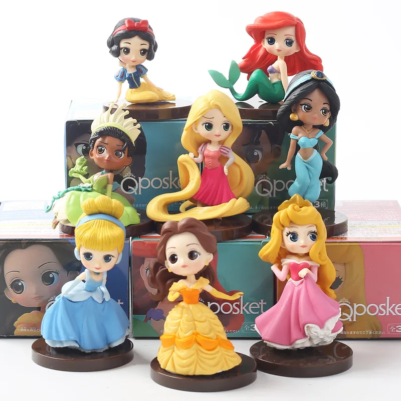 2018 New Q posket Characters princess Rapunzel Little Mermaid Cinderella belle Figure cute toy model 8pcs gift for girl
2018 New Q posket Characters princess Rapunzel Little Mermaid Cinderella belle Figure cute toy model 8pcs gift for girl