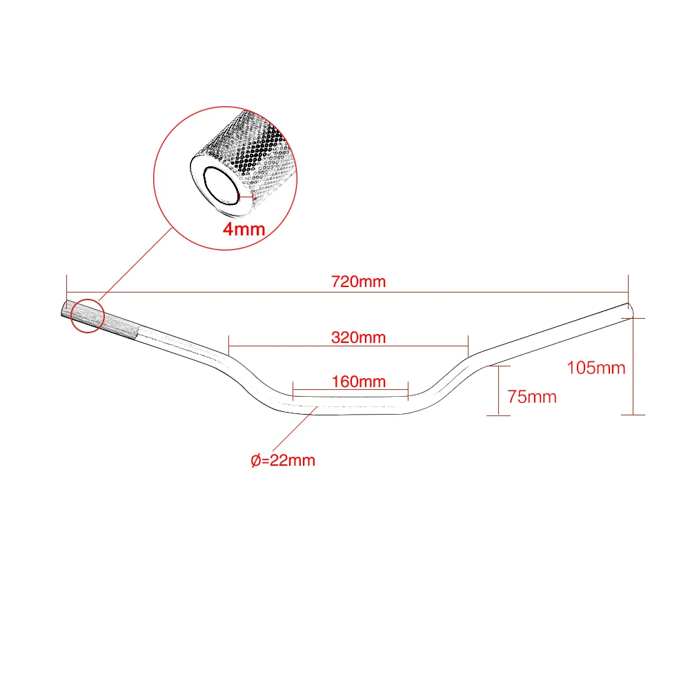 Universal Motorcycle CNC Aluminum Alloy Handle Bars 78\'\' 22mm 72cm Handlebars Tubes For Yamaha Kawasaki KTM Honda Suzuki DUCATI (2)