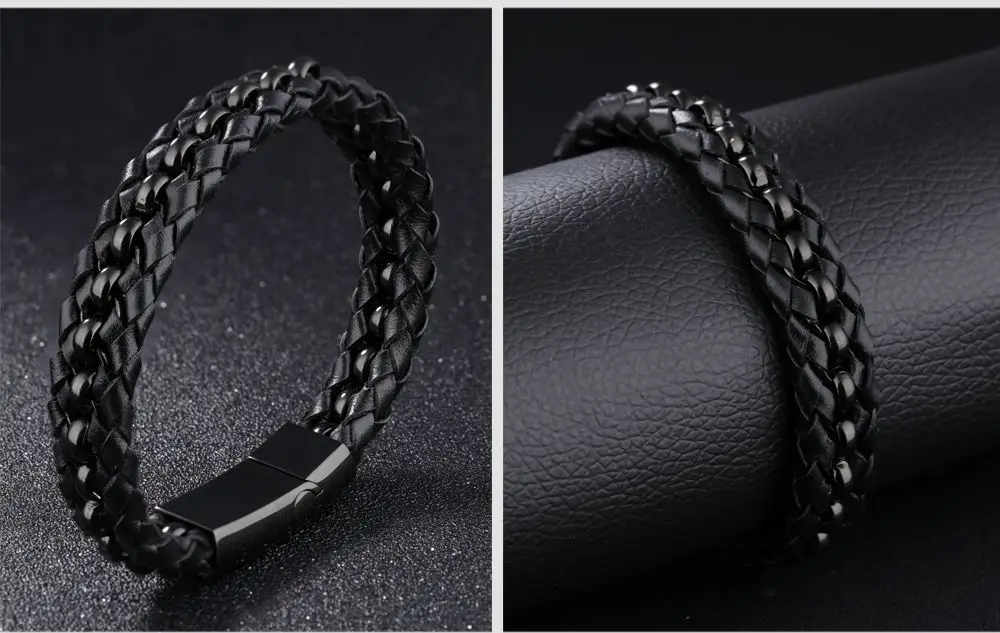 7-leather bracelet