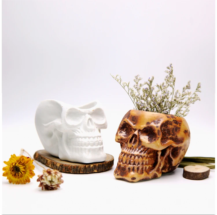 Cool skull planter silicone mold 3d Skull vase molds cement planter mould handmade flower pot silica gel mold S5152
Cool skull planter silicone mold 3d Skull vase molds cement planter mould handmade flower pot silica gel mold S5152