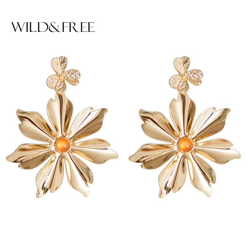 Wild & Free Summer Style Sunflower Dangle Earrings For Women Vintage Statement Gold Lovely Flower Drop Earrings Wedding Gift
Wild & Free Summer Style Sunflower Dangle Earrings For Women Vintage Statement Gold Lovely Flower Drop Earrings Wedding Gift