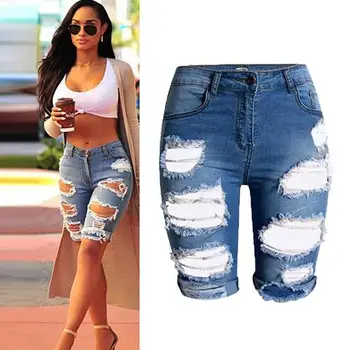 Sexy Casual Half Pants Ripped Hole Jeans Mid-Rise Slim Fit Fifth Denim Shorts
Sexy Casual Half Pants Ripped Hole Jeans Mid-Rise Slim Fit Fifth Denim Shorts
