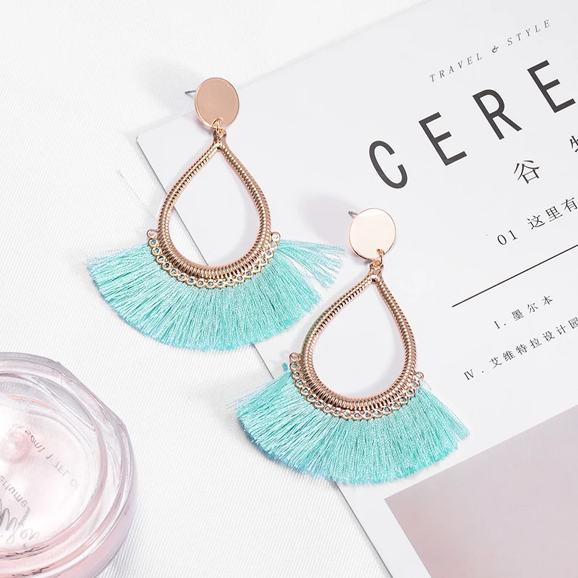 Gypsy Style Big Fan Shape Multicolor Tassel Earring For Women Wedding Jewelry Chic Gold Color Water Drop Round Earrings Hot
Gypsy Style Big Fan Shape Multicolor Tassel Earring For Women Wedding Jewelry Chic Gold Color Water Drop Round Earrings Hot