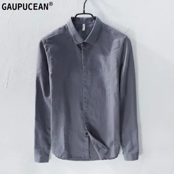 Men Casual Shirt 55% Linen 45% Cotton Solid Breathable Anti-static Grey White Flax Cool Quality Linum Long Sleeve Man Shirts
Men Casual Shirt 55% Linen 45% Cotton Solid Breathable Anti-static Grey White Flax Cool Quality Linum Long Sleeve Man Shirts