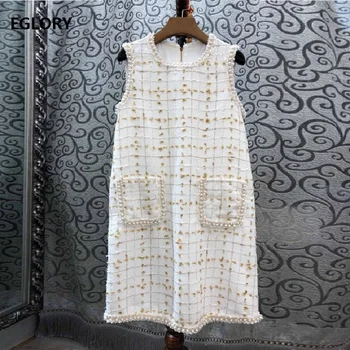 Sweet Cute Dress 2019 Autumn Fashion Party Vest Dress Ladies O-Neck Hand Made Beading Sleeveless Silk Cotton Dress Princess Girl
Sweet Cute Dress 2019 Autumn Fashion Party Vest Dress Ladies O-Neck Hand Made Beading Sleeveless Silk Cotton Dress Princess Girl