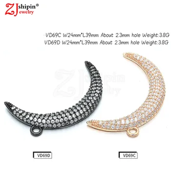 NEW moon-shaped micro-inlaid zircon CZ jewelry accessories for men and women bracelet necklace natural stone jewelry production 
NEW moon-shaped micro-inlaid zircon CZ jewelry accessories for men and women bracelet necklace natural stone jewelry production