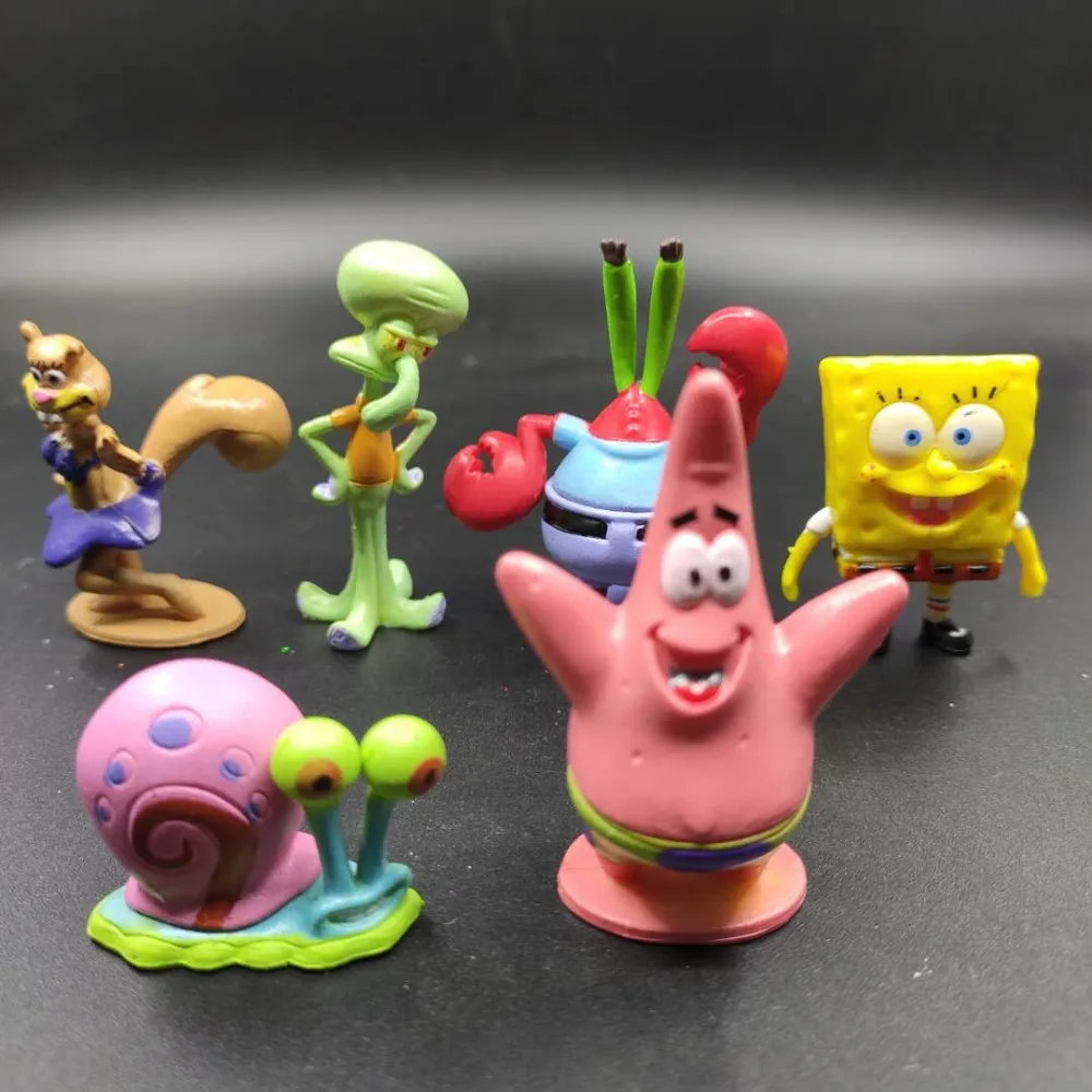 6pcs/set 3-6cm Spongebob Bob Sponge Action Figures Patrick Star Anime Figurines PVC Sandy Dolls Model Toy Kids Gifts
6pcs/set 3-6cm Spongebob Bob Sponge Action Figures Patrick Star Anime Figurines PVC Sandy Dolls Model Toy Kids Gifts