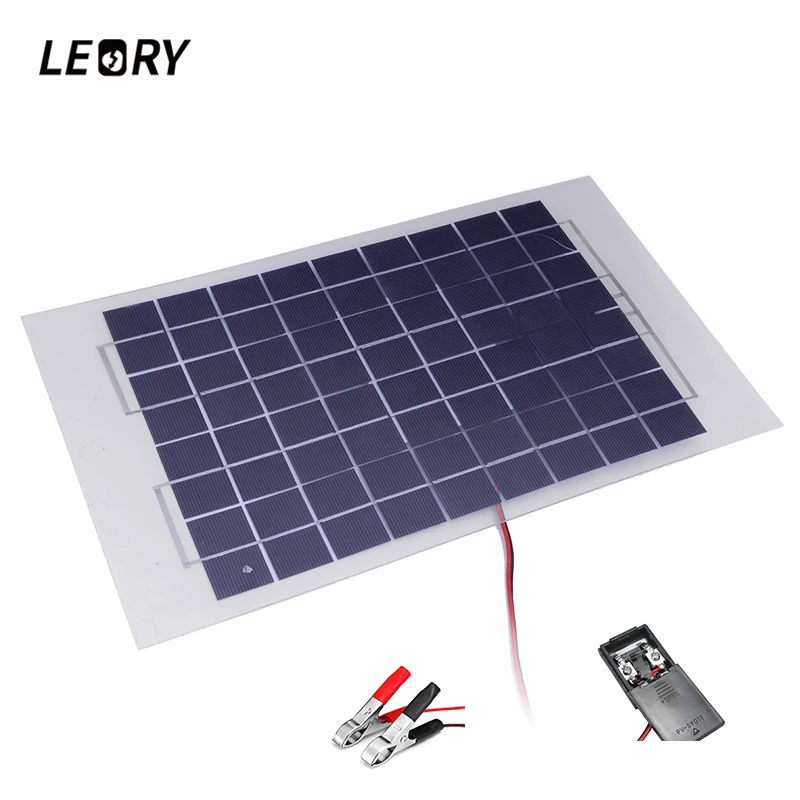 LEORY 12V 10W поликристаллический прозрачный эпоксидный элемент солнечная панель