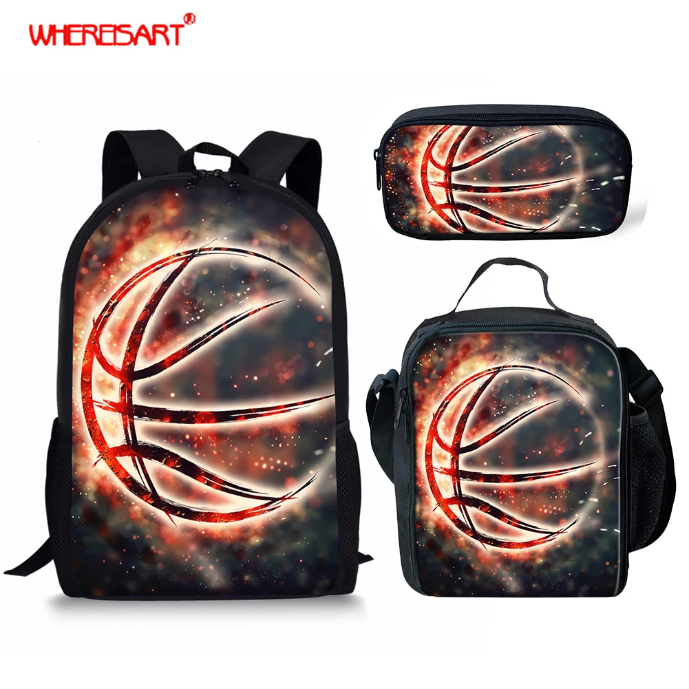 WHEREISART Kids Backpack Children School Bags for Teenagers Boys Big Capacity Waterproof Basketball Pattern Satchel Book Bag
WHEREISART Kids Backpack Children School Bags for Teenagers Boys Big Capacity Waterproof Basketball Pattern Satchel Book Bag