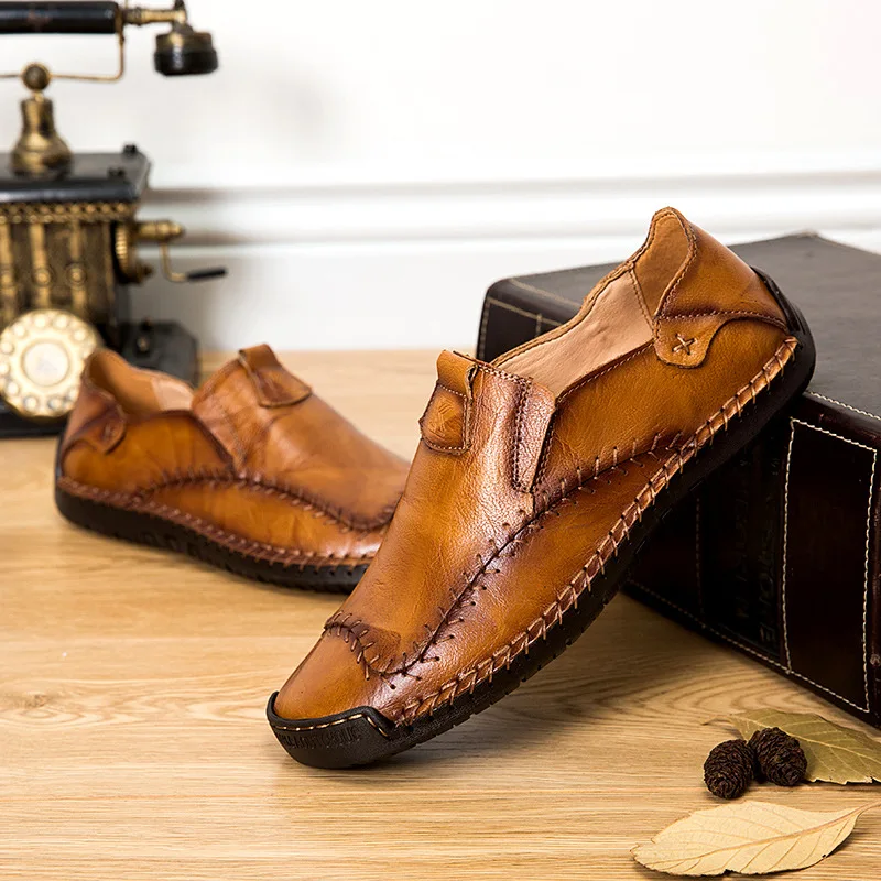 Men Loafers Moccasin Shoes Split Leather Slip on Casual Shoes Plus Size Brown Shoes Male Soft Driving Shoes Free Shipping
Men Loafers Moccasin Shoes Split Leather Slip on Casual Shoes Plus Size Brown Shoes Male Soft Driving Shoes Free Shipping