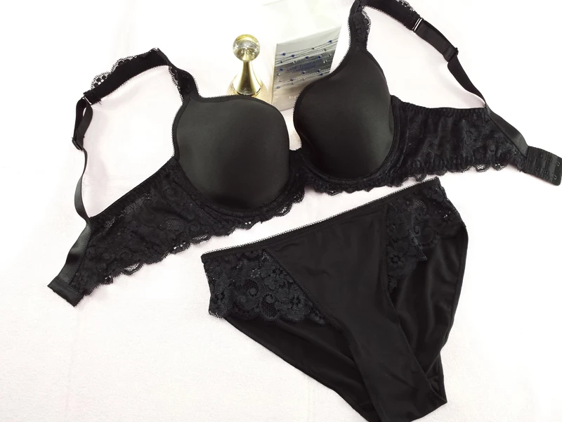 Plus Size Bra Set 3D Air Mesh Breath Underwear Full Cup Minimizer Women Lingerie Lace Intimates Ladies Bra and Panty Set Quality 17
