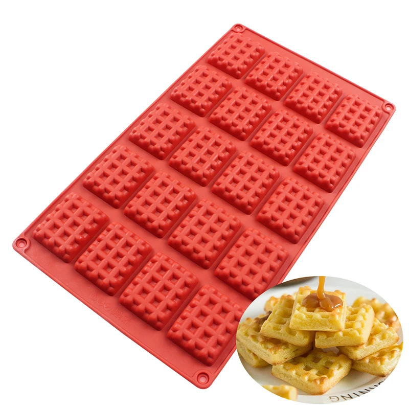 20 Cavity Mini Waffle Rectangular Biscuit Box Silicone Mould Chocolate Fondant Cookies Baking Molds Cake Decoration Mold Tools
20 Cavity Mini Waffle Rectangular Biscuit Box Silicone Mould Chocolate Fondant Cookies Baking Molds Cake Decoration Mold Tools