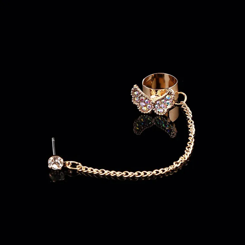 ZLDYOU Fashion Punk Girls Wedding Gifts Link Chain Fringe Ear Cuff Crystal Butterfly Earcuff Rhinestone Tassel Clip Earrings
ZLDYOU Fashion Punk Girls Wedding Gifts Link Chain Fringe Ear Cuff Crystal Butterfly Earcuff Rhinestone Tassel Clip Earrings