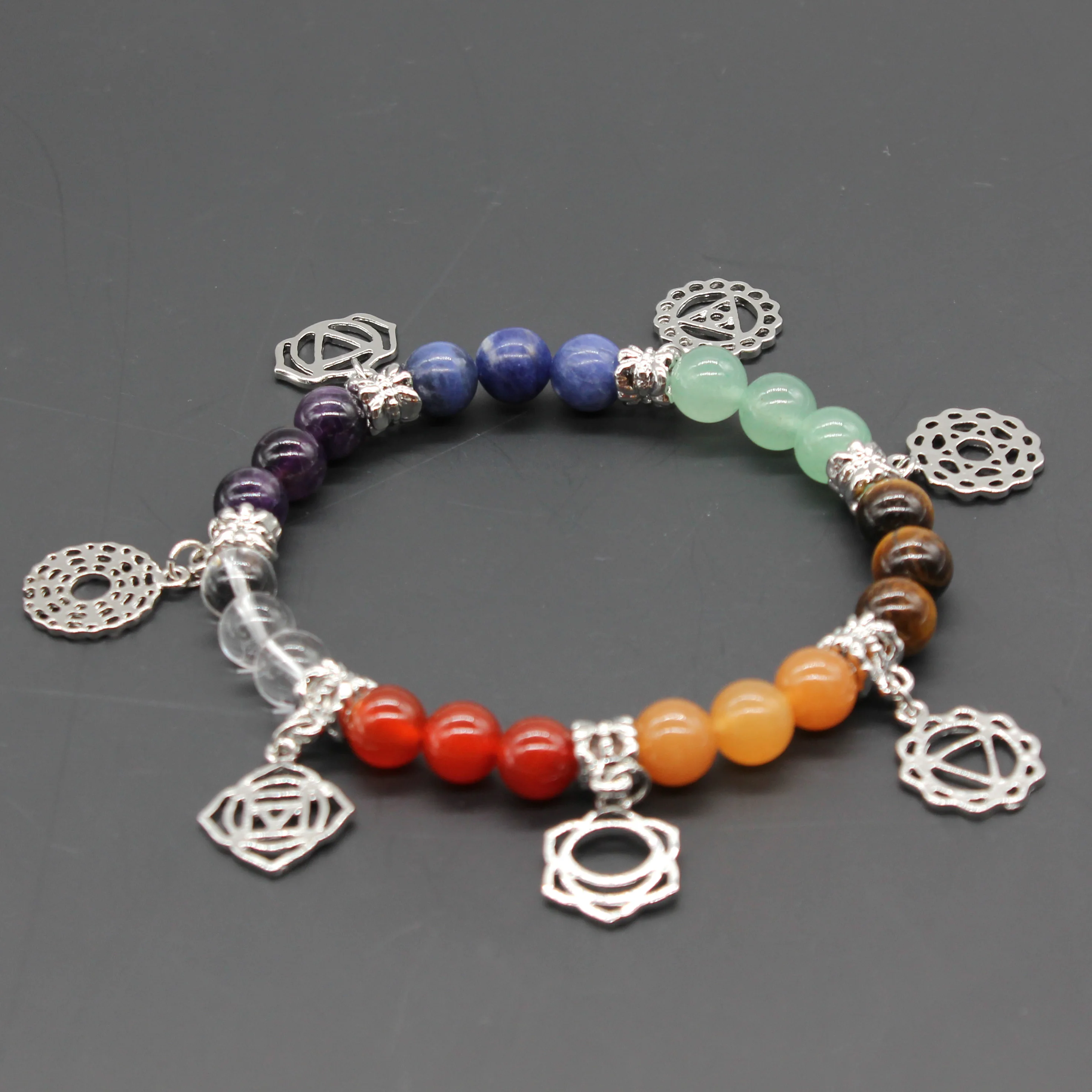 100-Unique 1 Pcs Silver Plated Yoga Metaphysical Connect 7 Colors Round Stone Beads Healing Chakra Bracelet
100-Unique 1 Pcs Silver Plated Yoga Metaphysical Connect 7 Colors Round Stone Beads Healing Chakra Bracelet