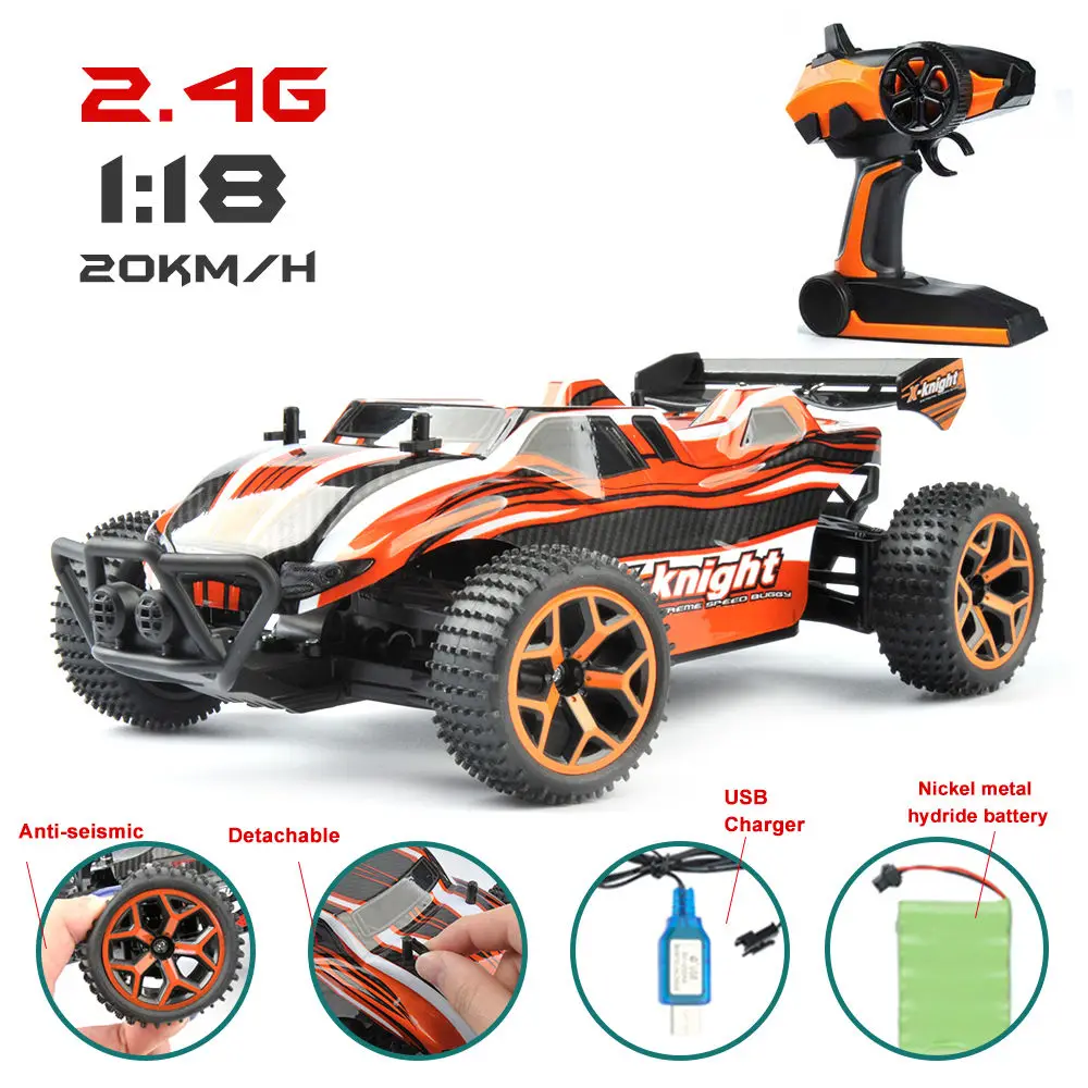 1/18 Scale RC Car 4CH Off-Road Vehicles Model Toy 20km/h High Speed Dirt Bike Electric Remote Control Car for Kids Toys Big Sale
1/18 Scale RC Car 4CH Off-Road Vehicles Model Toy 20km/h High Speed Dirt Bike Electric Remote Control Car for Kids Toys Big Sale