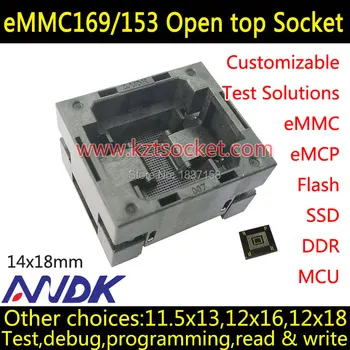 eMMC socket,14x18,Open top Test Burn-in socket,for eMMC programmer socket adapter,BGA169 BGA153,OP
eMMC socket,14x18,Open top Test Burn-in socket,for eMMC programmer socket adapter,BGA169 BGA153,OP