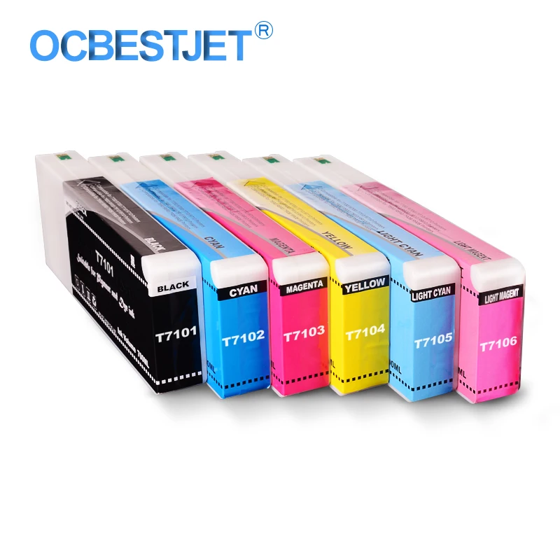 6Colors/Set T7101-T7106 Compatible Ink Cartridge Filled With 700ML Pigment Ink For Epson SureLab D3000 Series Printer 700ML/PC
6Colors/Set T7101-T7106 Compatible Ink Cartridge Filled With 700ML Pigment Ink For Epson SureLab D3000 Series Printer 700ML/PC