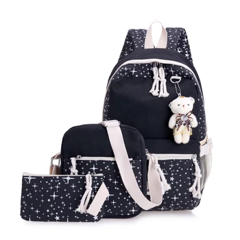 2019 4Pcs Korean Casual Women Backpacks Canvas Book Bags Preppy Style School Back Bags for Teenage Girls Composite Mochila
2019 4Pcs Korean Casual Women Backpacks Canvas Book Bags Preppy Style School Back Bags for Teenage Girls Composite Mochila