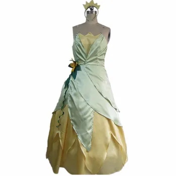 2018 Customized Movie The Princess and the Frog cosplay Tiana Princess Dress Costume
2018 Customized Movie The Princess and the Frog cosplay Tiana Princess Dress Costume