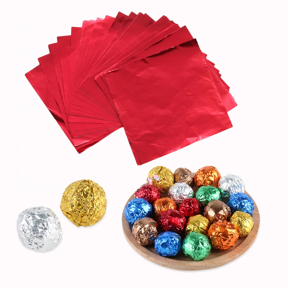100Pcs Square Candy Package Sweets Chocolate Foil Paper Wrappers Colorful Package Paper DIY Baking Tools
100Pcs Square Candy Package Sweets Chocolate Foil Paper Wrappers Colorful Package Paper DIY Baking Tools