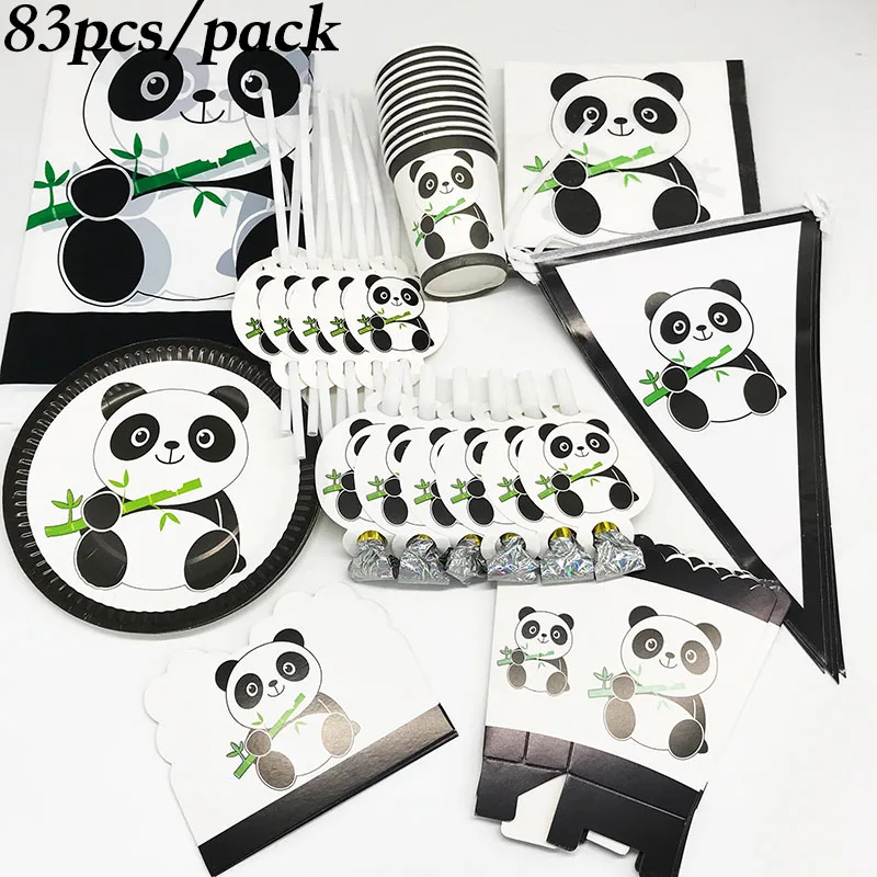 83pcs Panda disposable plates cups napkins straws Panda theme birthday party supplies baby shower Panda theme party tableware
83pcs Panda disposable plates cups napkins straws Panda theme birthday party supplies baby shower Panda theme party tableware