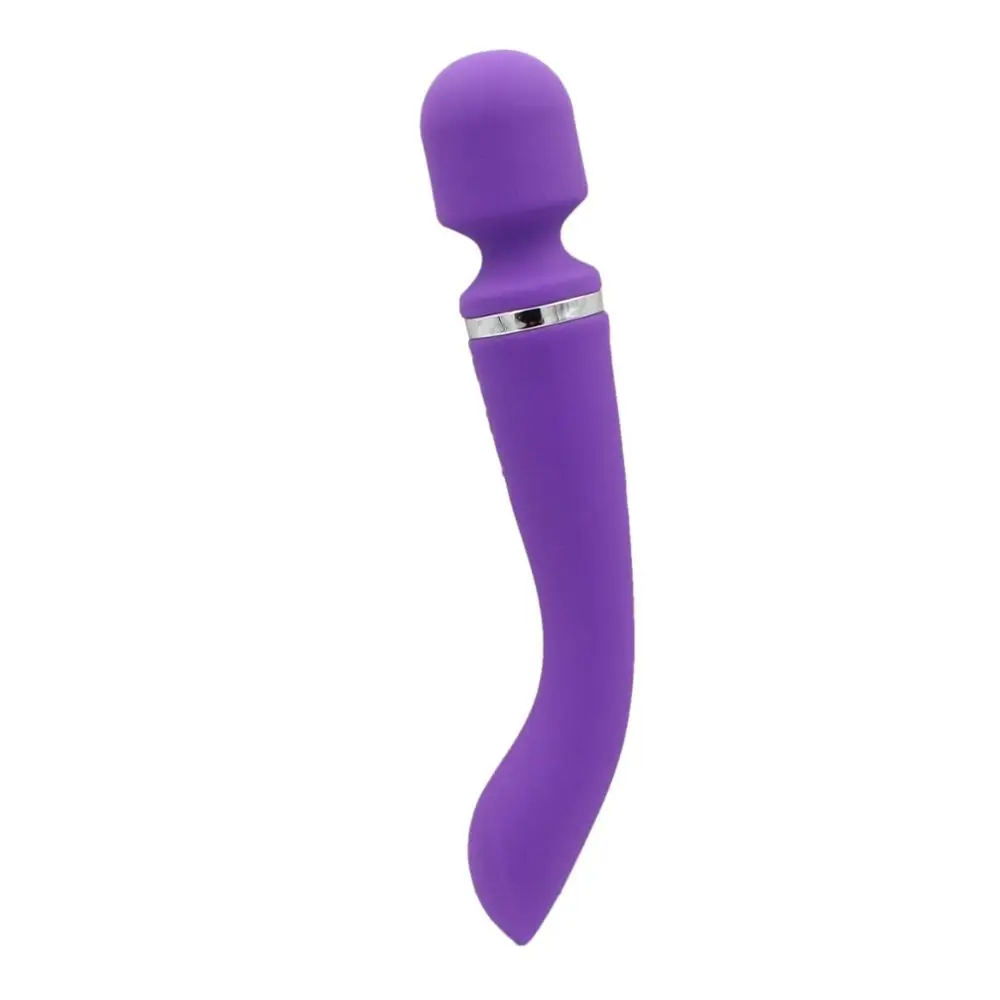 Rechargeable 10 Speeds Double Head AV Vibrators for Women Silicone Magic Wand Massager Vibrator Sex Toys for Woman Sex Machine